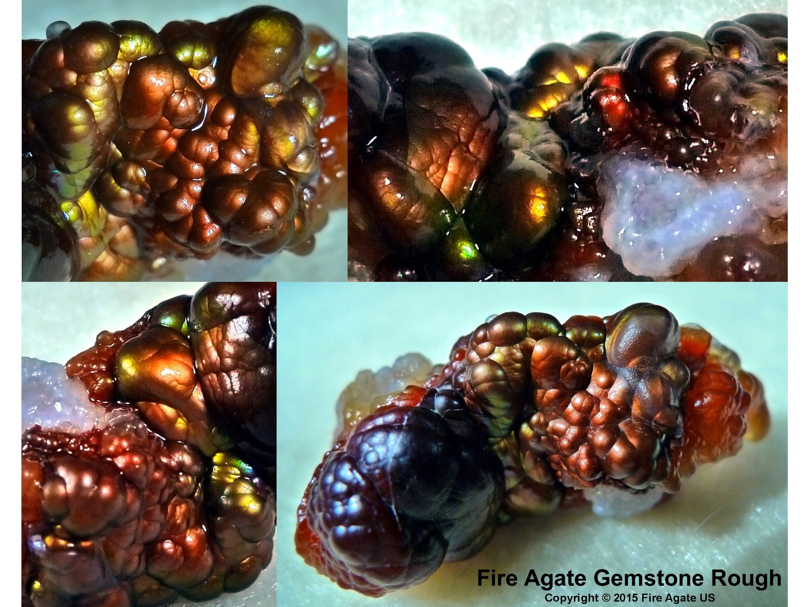 Photo Deer Creek Arizona Fire Agate Gemstone Mineral Specimen FAR262